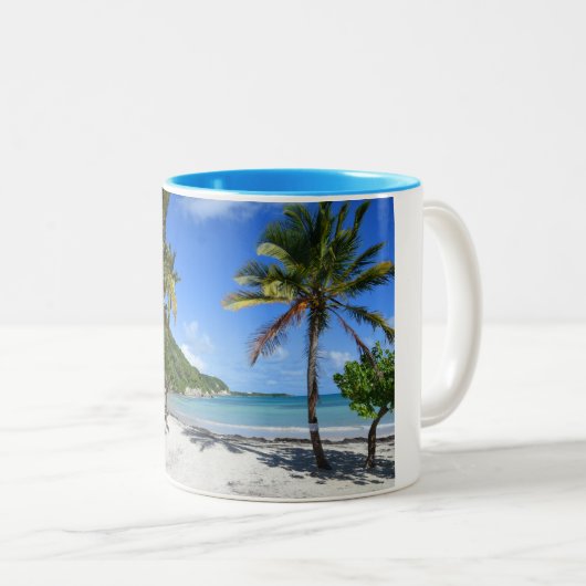 plage de guadeloupe zweifarbige tasse (VorderseiteRechts)