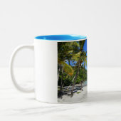 plage de guadeloupe zweifarbige tasse (Links)