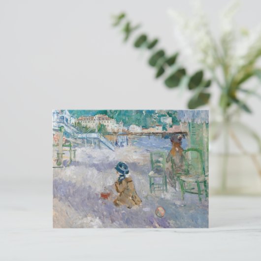 Plage De Nice | Berthe Morisot Postkarte (Stehend Vorderseite)
