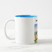 Plage du Donnant Frankreich Zweifarbige Tasse (Links)