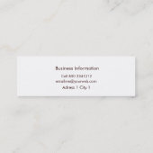 Plage-Kontrolle - Geschäftskarte Mini Visitenkarte (Rückseite)