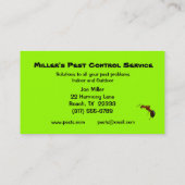 Plage-Kontrolle Visitenkarte (Rückseite)