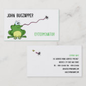 Plage-Kontrollen-grüner Frosch-Zapping Visitenkarte (Vorne/Hinten)