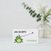 Plage-Kontrollen-grüner Frosch-Zapping Visitenkarte (Stehend Vorderseite)