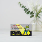 Plage-Kontrollen-Service-Geschäfts-Karte Visitenkarte (Stehend Vorderseite)