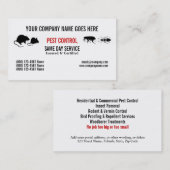 Plage-Schädlinge-Kontrolle personifizieren Visitenkarte (Vorne/Hinten)