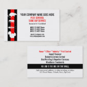 Plage-Schädlinge-Kontrolle personifizieren Visitenkarte (Vorne/Hinten)