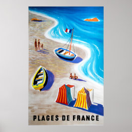 Plages de France - Strände von Frankreich Poster