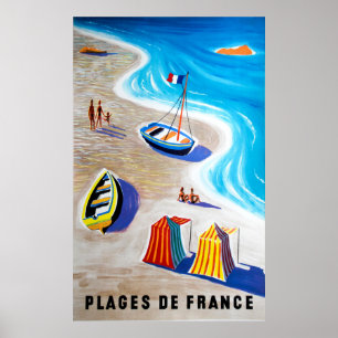 Plages de France - Strände von Frankreich Poster