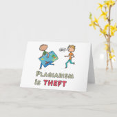Plagiarism Is Theft Karte (Gelbe Blume)
