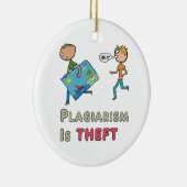Plagiarism Is Theft Keramik Ornament (Rechts)