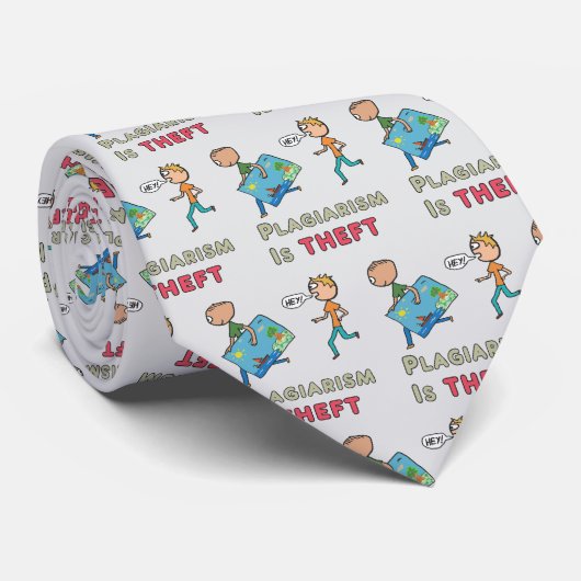 Plagiarism Is Theft Krawatte (Gerollt)