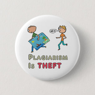 Plagiarismus ist Diebstahl Button