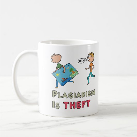 Plagiarismus ist Diebstahl Kaffeetasse (Links)