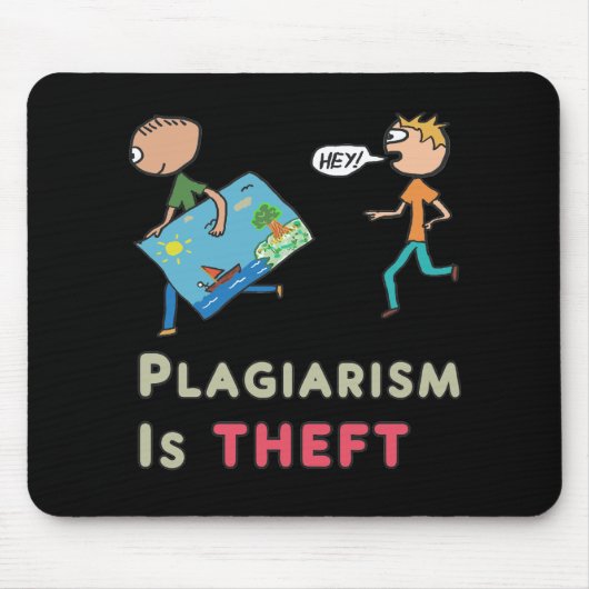 Plagiarismus ist Diebstahl Mousepad (Vorne)