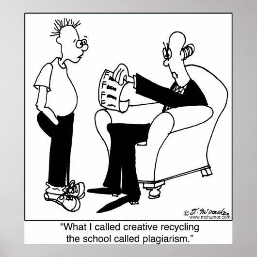 Plagiarismus oder Recycelnd Poster (Vorne)