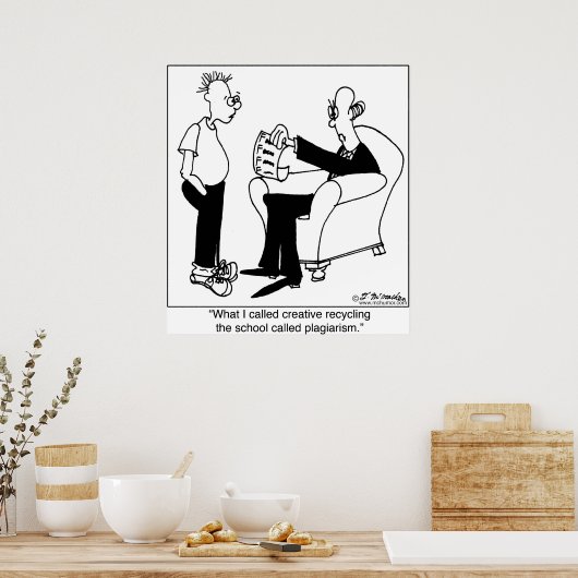 Plagiarismus oder Recycelnd Poster (Küche)