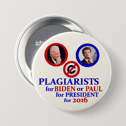 Plagiarists für Biden oder Paul Button (Vorne & Hinten)