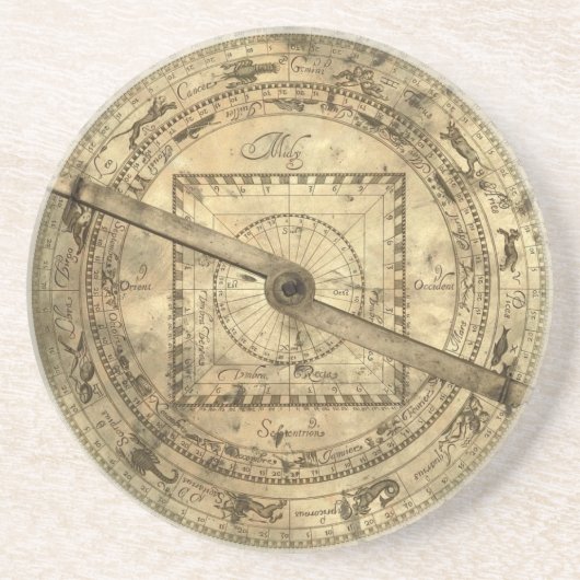 Plagogo Antiquitäten Coastrolabe Getränkeuntersetzer (Vorne)