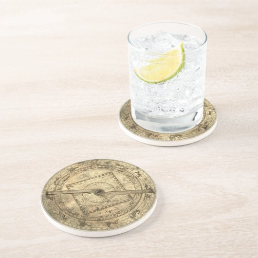 Plagogo Antiquitäten Coastrolabe Getränkeuntersetzer (Seite)