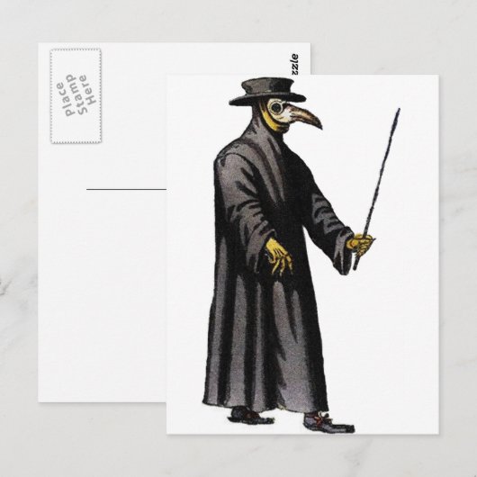 plague-doctor-3 postkarte (Vorne/Hinten)