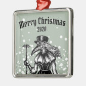 Plague Doctor Christmas Ornament Aus Metall (Links)