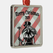 Plague Doctor Christmas Ornament Aus Metall (Rechts)