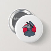 Plague Doctor Gift für grauenhafte Gotik Lover Button (Vorne & Hinten)