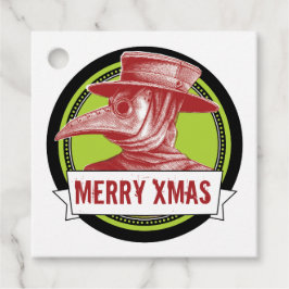 Plague Doctor Gift Tag Rotes Weihnachten Geschenkanhänger