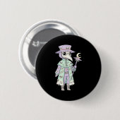 Plague Doctor Gothic Pastel Cute Moth Face Mask Oc Button (Vorne & Hinten)