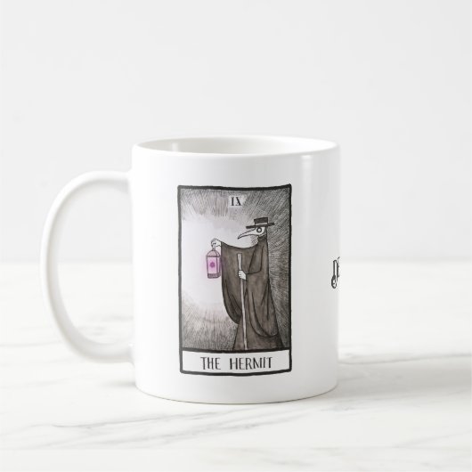 Plague Doctor Hermit Tarot Goth Art Individuelle N Kaffeetasse (Links)