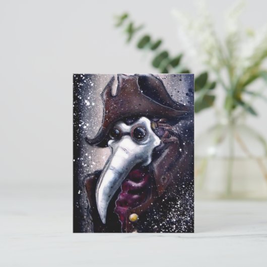 Plague Doctor Postkarten (Stehend Vorderseite)