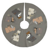 Plague Doctor Tree Skirt Polyester Weihnachtsbaumdecke (Vorderseite)