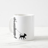 Plague Doctor Walking Chihuahua Kaffeetasse (Vorderseite Links)