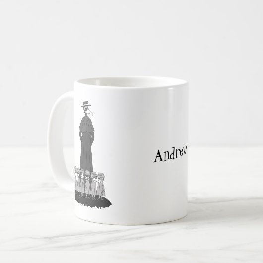 Plague Doktor mit Schülern Funny Lehrer Custom Kaffeetasse (Vorderseite Links)