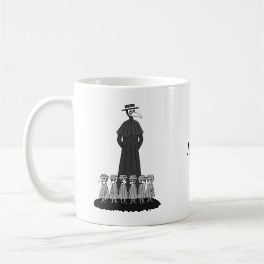 Plague Doktor mit Schülern Funny Lehrer Custom Kaffeetasse (Links)