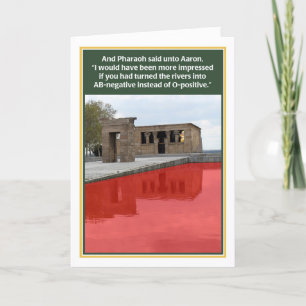 Plague of Blood AB-negativ Funny Passover Card Karte