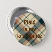 plaid025, kariert ist mykryptonite button (Vorne & Hinten)