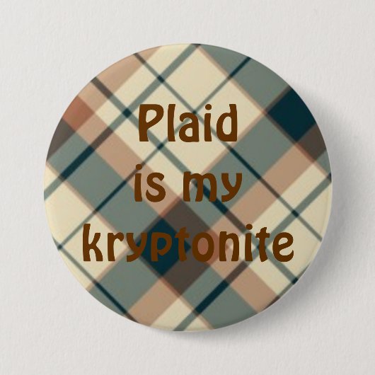 plaid025, kariert ist mykryptonite button (Vorderseite)