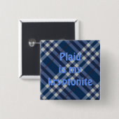 plaid03, kariert ist mykryptonite button (Vorne & Hinten)