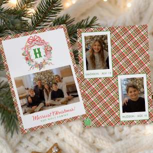 Plaid 12 Tage Weihnachten Monogramm Wappen Foto