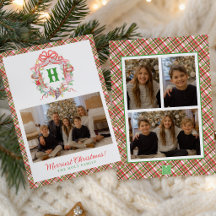 Plaid 12 Tage Weihnachten Monogramm Wappen Foto
