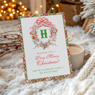 Plaid 12 Tage Weihnachtsmonogrammwappen Feiertagskarte