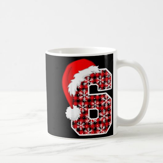 Plaid 6 7 Six Seven Meme Xmas Santa Hat Christmas Kaffeetasse (Rechts)