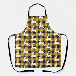 Plaid and deer apron schürze