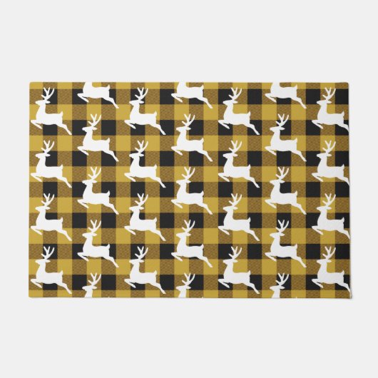 Plaid and deer doormat fußmatte (Vorderseite)