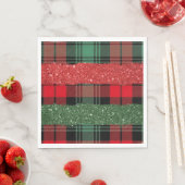 Plaid and Glitter Paper Napkin Serviette (Beispiel)