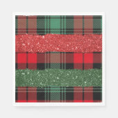 Plaid and Glitter Paper Napkin Serviette (Vorderseite)