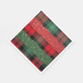 Plaid and Glitter Paper Napkin Serviette (Ecke)