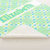 Plaid and Hearts add your name White background Sherpadecke (3/4)